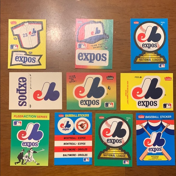 Other - 10 Vintage Montreal Expos Stickers